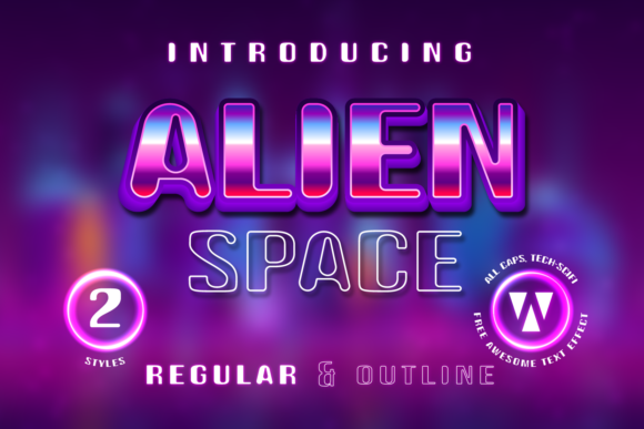 Alien Space Font for Creative Craft Projects