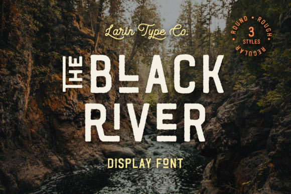 Black River: A Vintage Display Font for Web Design