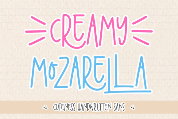 Creamy Mozarella Font for Branding and Design