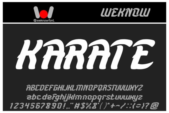 Karate Font for Handmade and Commercial Projects