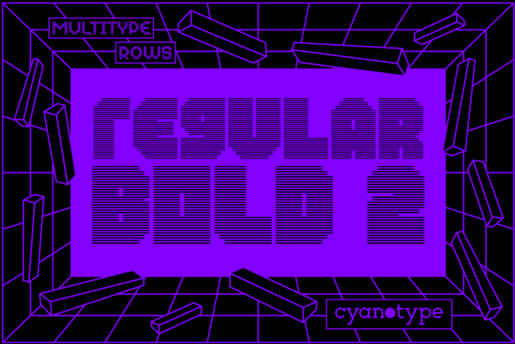 MultiType Rows Regular Bold 2 Font for Editorial Design