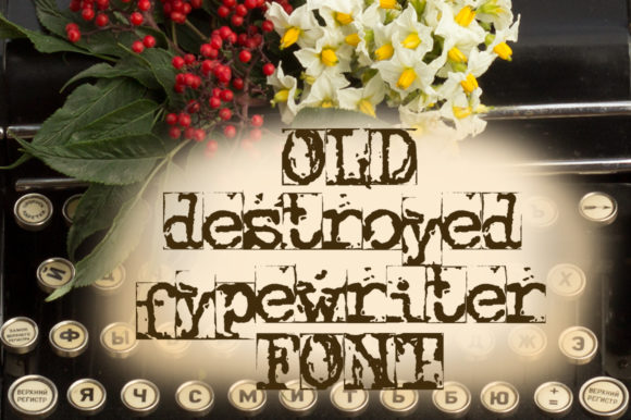 Old Destroyed Typewriter for Web Design Projects
