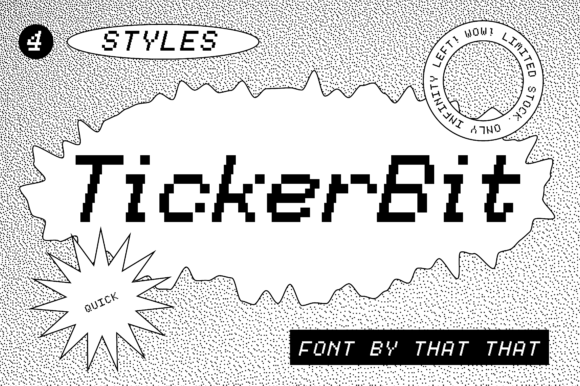 TickerBit: A Vintage Font for Modern Branding